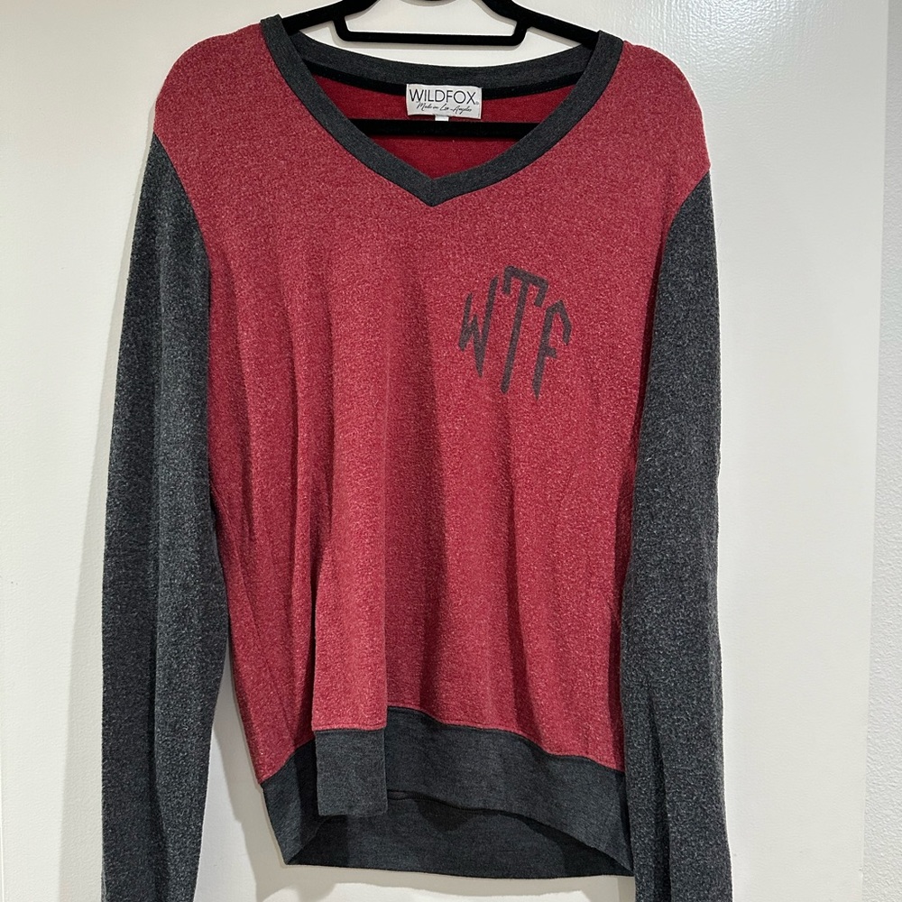 Wildfox WTF V Neck Sweater
